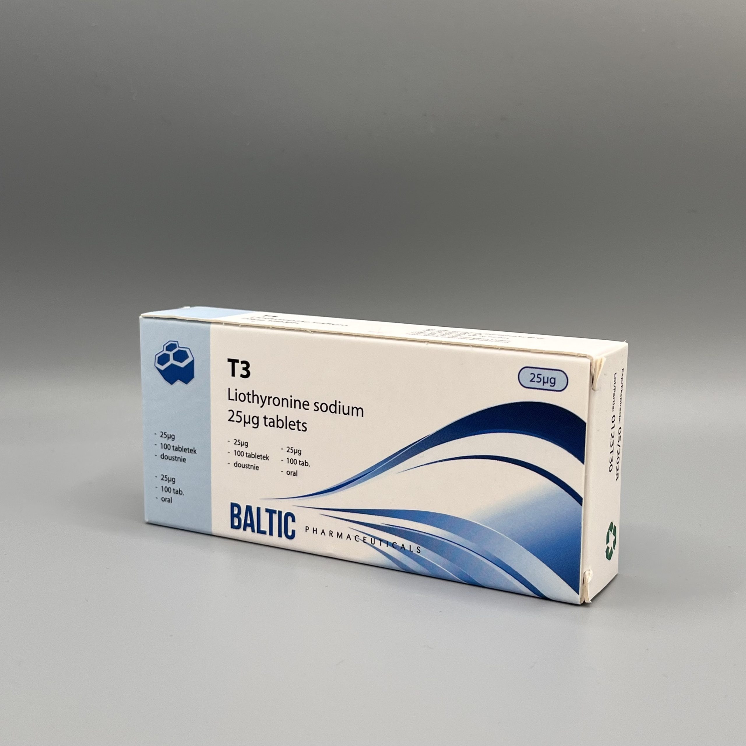 Buy T3 - 100 x 25mcg tabs by Baltic Pharma - Featured Image