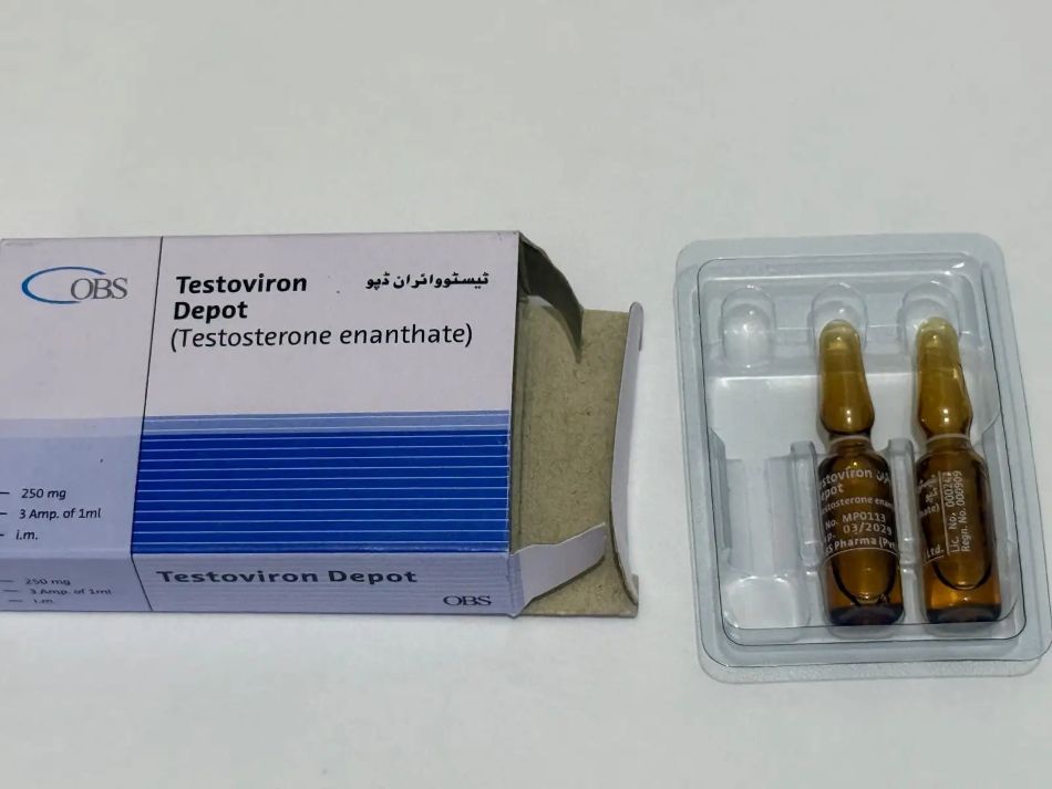 Buy Testoviron by OBS Pharma (PVT) Ltd - Testosterone Enanthate 250mg/ml x 3 Amps - Featured Image