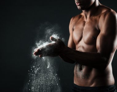 Body builder using steroids