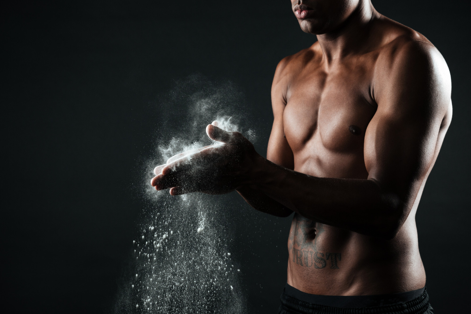 Body builder using steroids