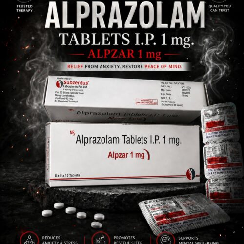 Buy Alprazolam 30 Tablets I.P. 1 mg (Alpzar 1 mg) - Featured Image