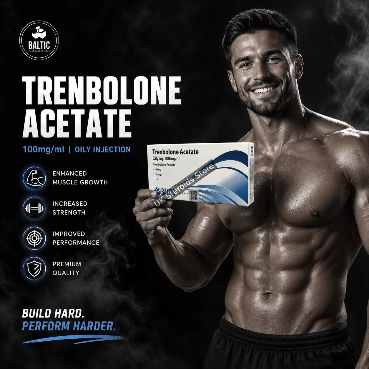 Buy Trenbolone Acetate 100mg -10x1ml Amps - Baltic Pharmaceuticals - Featured Image