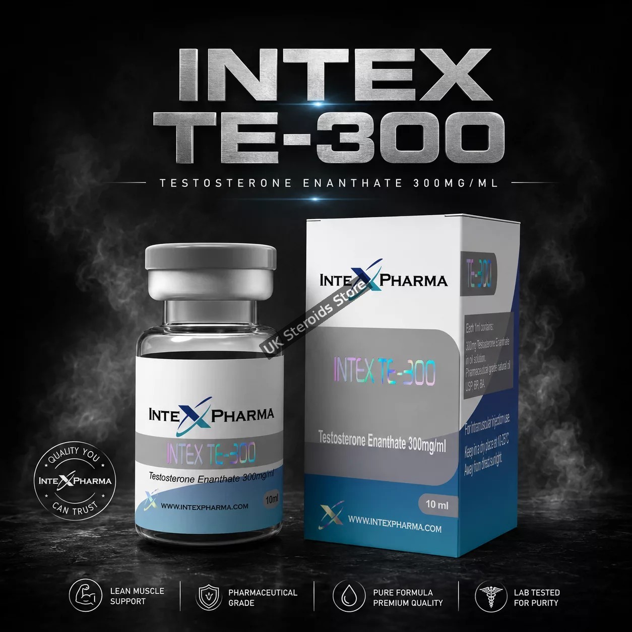 Intex Pharma TE-300 (Testosterone Enanthate, Test E) - Featured Image
