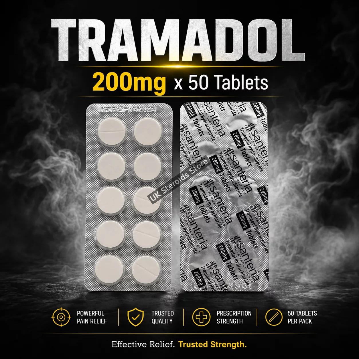 Tramadol 200mg x 50 Tablets - Featured Image