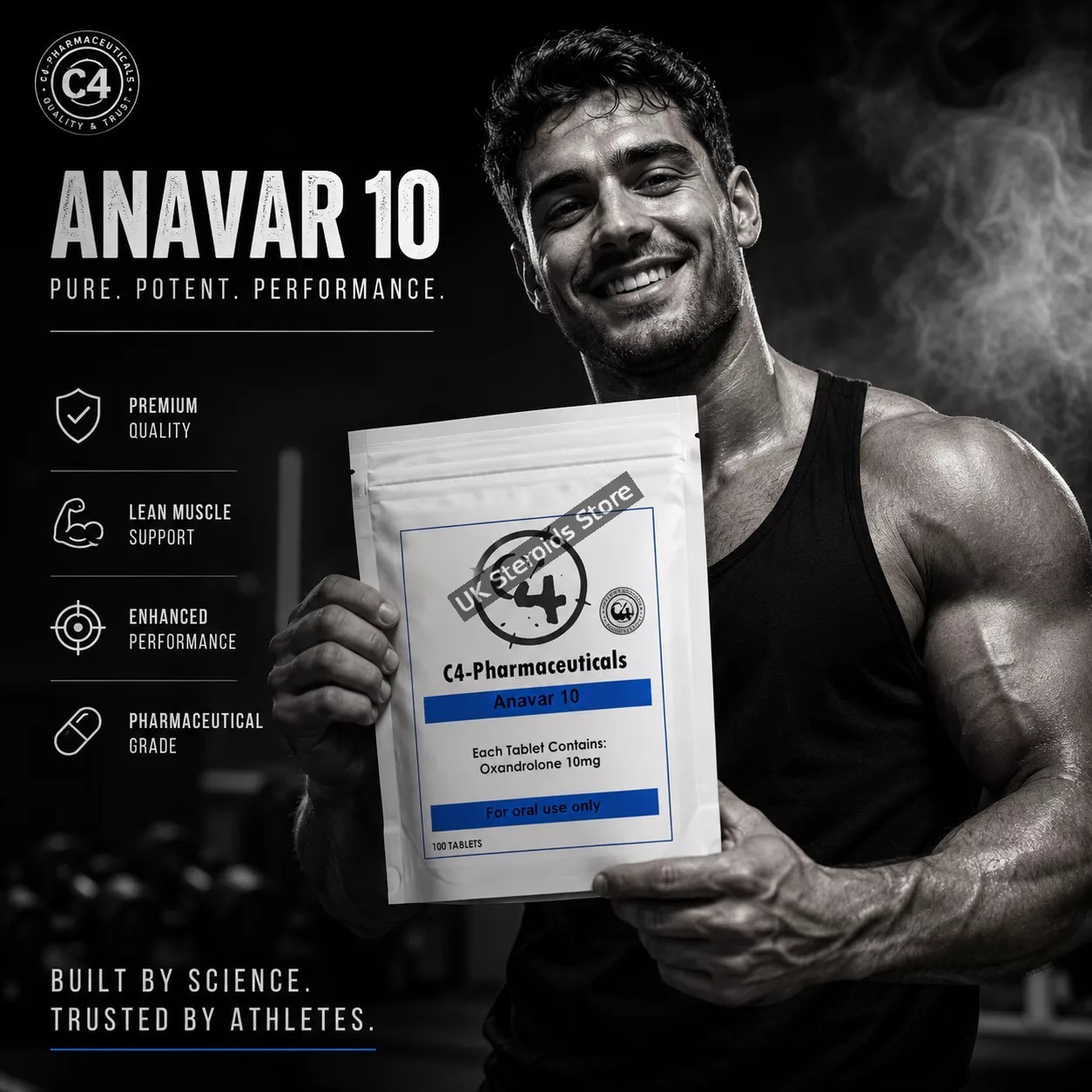 Buy Anavar UK 10mg x 100 Tablets - C4 Pharma - Featured Image